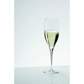 Riedel Vorteilsset 4 x 1 Glas SOMMELIERS JAHRGANGSCHAMPAGNER GLAS 4400/28 und 1 x Riedel Microfaser Poliertuch und 4 EKM Living Trinkhalme aus Edelstahl