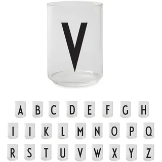 Design Letters Persönliches Trinkgläser (A-Z) 350 Ml | Ideal als Wassergläser, Longdrinkgläser, Eiskaffee Gläser | Dekorative Wassergläser | Spülmaschinenfest | Ideal Geschenke für frauen, männer