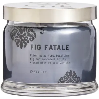 PartyLite Faszinierende Feige Duftkerze, Noten von Aprikose, Grüne Feige, Pfirsich, Mango, Erdbeere und Vanille, 380 g 3-Dochte Glaskerze, 45 Stunden Brenndauer, Luxuriöser Duft, Perfekt zum
