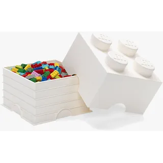 LEGO Aufbewahrungsstein, 4 Noppen, weiß
