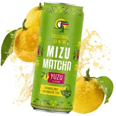 Mizu Mate Matcha Yuzu - Natural Energy Drink | Kann 330ml | Mate Tee und Matcha | Brasilian karbonisiertes Getränk mit Mate-Tee | super fruchtig