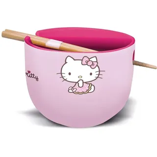Stor S.L. Sanrio Ramen-Schüssel mit Stäbchen Hello Kitty Japan, Rosa