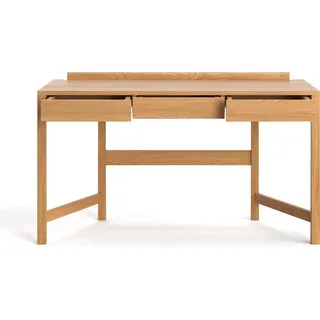 Essa-Schreibtisch aus massivem Holz 140 cm, Massivholz, Skandinavisches Design - Braun