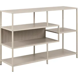 Regal , Grau , Holzwerkstoff , 4 Fächer , 114x78x35 cm , Wohnzimmer, Regale, Bücherregale