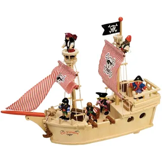 Bigjigs Toys The Paragon Pirate Ship, Schiff, Paragon Pirate Ship, 3 Jahr(e), Mehrfarbig