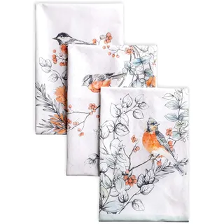 Maison d'Hermine Küchenhandtuch 100% Baumwolle (50 cm x 70 cm, Set von 3)