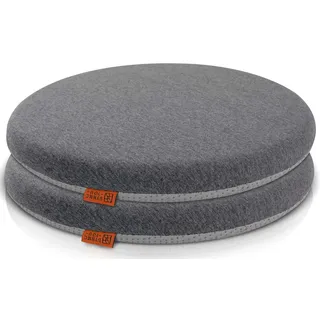 Sitzkissen Outdoor für Gartenstuhl & Balkon – Dickes Memory Foam Stuhlkissen 40x40 cm – Bequem, Rutschfest & Formstabil – Rund & Eckig als 2er oder 4er Set wählbar – Esszimmer Küche – OEKO-TEX