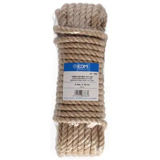 Holz, 10 m, Naturseil, Bio-Jute, 3 Köpfe, 8 mm, EDM