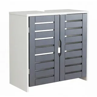 VCM Waschbeckenunterschrank Flonali 60 x 60 x 29 cm Schwarz/Weiß