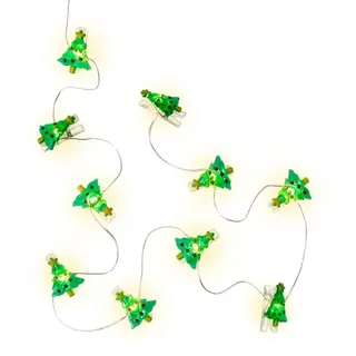 goobay 10er LED-Fotoclips-Lichterkette "Tannenbaum"