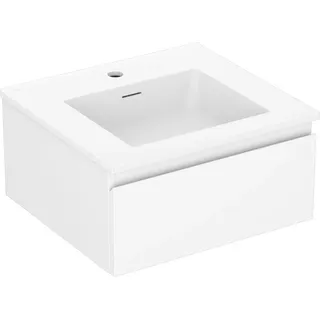 Mexen Orio Badezimmer-Unterschrank 50 cm mit Waschbecken Otis, 1 Schublade, weiß matt - 91A10-05023-1-BF01-W18M01 - Weiß