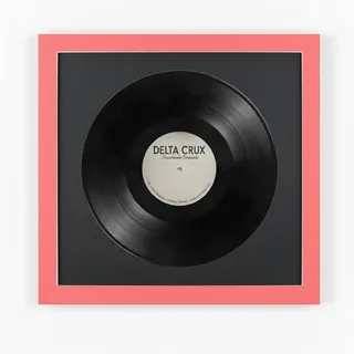 K-Möbel Schallplatten Rahmen 40/40 für die Vinyl , Rot , Holz , Rechteckig , 40x40 cm , Bilder & Rahmen, Bilderrahmen, Holzrahmen