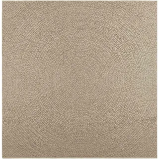 vidaXL Teppich ZIZUR Beige 200x200 cm Jute-Optik Indoor und Outdoor - Beige