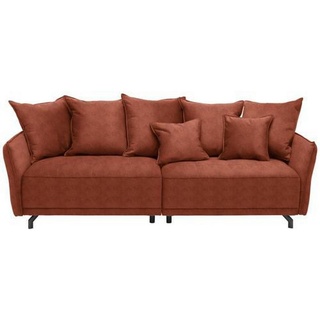 Carryhome Bigsofa , Rostfarben , Textil , Uni , Füllung: Silikon,Silikon , 226x91x103 cm , Stoffauswahl , Wohnzimmer, Sofas & Couches, Sofas, Textilsofas