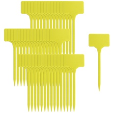 com-four® 45x Pflanzenschilder - Pflanzenstecker zum Beschriften - Stecketiketten - 15 cm (0045 Stück - gelb ohne Marker)
