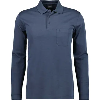 RAGMAN Herren, Poloshirt Soft Knit Polo Knopf Langarm",