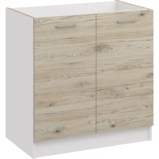 Kuche Küchenschrank Unterschrank Hängeschrank Küchenzeile Kühlschrank , Farbe:Eiche bordeaux, Küchenschränke:spülenschrank 60cm