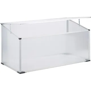 Relaxdays Frühbeet Kunststoff, transparent rechteckig 100,0 x 50,0 cm - Transparent