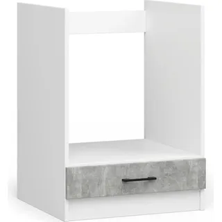 Ofenschrank 60 cm VERMINA - weiß / Beton - Grau