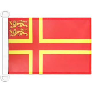 BOOTFLAGGE NORMANDIE KREUZ VON OLAF 2 LÖWEN 45x30cm - NORMANDIE BOOTSFAHNE 30 x 45 cm Marine flaggen AZ FLAG Top Qualität