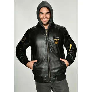 Top Gun Styling, Lederjacke - Schwarz - L
