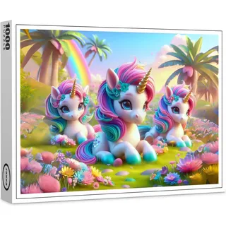raxxa Premium-Puzzle "Ein magisches Einhorn-Paradies", 1000 Teile
