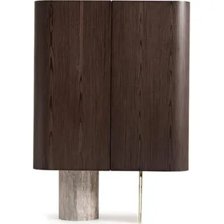 Barschrank Schrank Holzschrank Holz Bar Braun Getränke Design Flaschen - Braun