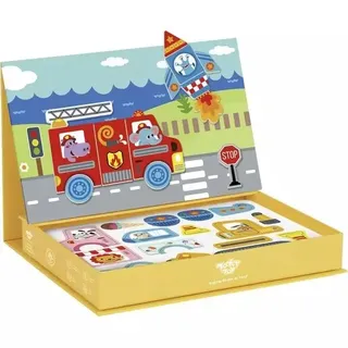 Tooky Toy: Magnetisches Bildpuzzle – Fahrzeuge