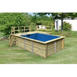 Karibu Rechteck Pool Modell 2 Variante C 440 x 350 x 124 cm