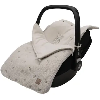 jollein Fußsack Teddy Lovely - Für Babyschale Kinderautositz Gruppe 0+ und Kinderwagen - Für 3-Punkt- und 5-Punkt-Gurt