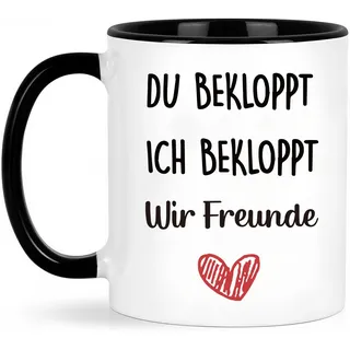 Verdaxis Lustige Geschenke für Frauen Freundin Weihnachten, Personalisierte Geburtstagsgeschenk Tasse für Beste Freundin, Du Bekloppt, Ich Bekloppt, Wir Freundinnen