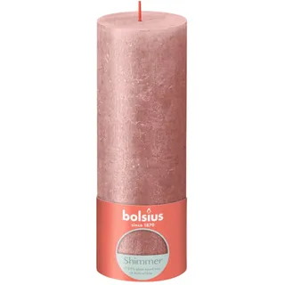 Bolsius Rustikale Blockkerze 190/68 Rosa
