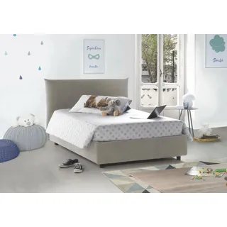 Talamo Italia - Ornella Doppelbett, Stauraumbett mit Stoffbezug, 100 % Made in Italy, Öffnung vorne, geeignet für Matratze 120x190 cm, Beige