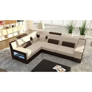 Wohnlandschaft Sofa Couch Polster Ecke Ecksofa Garnitur Textil Stoff Leder Sofas
