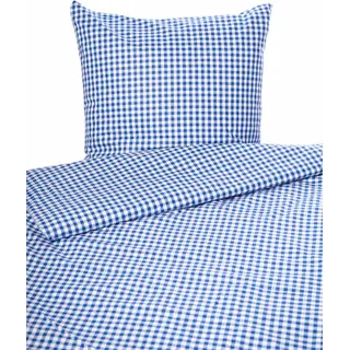 Landhaus Bettwäsche 10 mm blau-weiß Reißverschluss, Maße:40 x 40 ohne Bettbezug, Herstellernummer:Züchen blau RV - Blau, Weiß