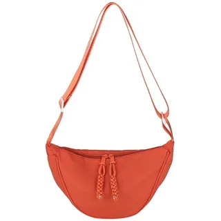 Unyqoos® Damen Halbmond-Crossbody-Tasche aus Nylon, leicht & wasserabweisend – verstellbarer Schulterriemen, sicherer Reißverschluss, verschiedene Farben - Orange