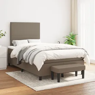 "2024"Modernen Boxspringbett mit Matratze Taupe 120x200 cm Stoff Design Klassische Jugendbett 7076501 - Taupe