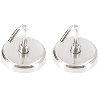 PRENDELUZ Magnethaken - Haken mit 3,8 cm Durchmesser, 2 Stück, ideal für die Organisation zu Hause und im Büro, starker Halt.