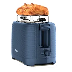 Tefal TT2M1B14 Morning Doppelschlitz-Toaster mit Brötchenaufsatz (Blau, 850 Watt, Schlitze: 2)