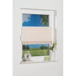 K-home Klemmfix-Bambus-Plissee Weiß 110 x 130 cm (B x L)