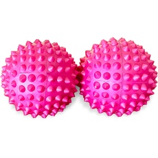 2x DBT Skills Igelball | Magnetischer Hochstress Akupressurball | zum Stressabbau oder zur Massage | gegen Anspannung und für mehr Beweglichkeit und Konzentration (Biologisch abbaubar - Pink, 32 mm)