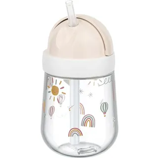 Mepal Kinderbecher Strohhalmbecher Mio 300 ml Beige/Sunshine/Rainbow, 1 St.