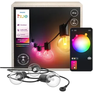Philips Lichterkette Kunststoff 21 m 30 Lampenkugeln schwarz