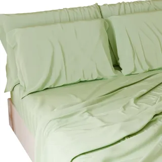 PETTI Artigiani Italiani - 4-teiliges Bettwäsche-Set für Doppelbett, weich und atmungsaktiv, Bettwäsche-Set mit Oberlaken, Spannbettlaken mit elastischen Ecken und 2 Kissenbezügen
