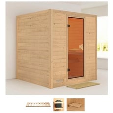 Bild von Sauna »Menja«, (Set), ohne Ofen beige