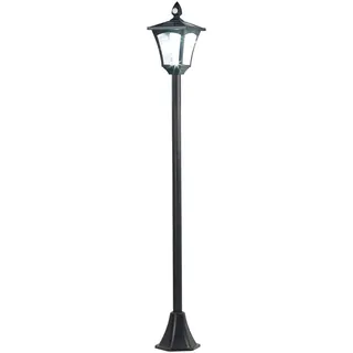 Royal Gardineer Solar LED Laterne: Solar-LED-Gartenlaterne, PIR-Sensor, Dämmerungssensor, 100 lm, 160 cm (Mastleuchten mit Bewegungsmelder, Mast-Lampen, Parkplatz)