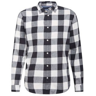 JACK & JONES 12181602 Hemd Slim Fit Freizeithemd aus Twill Modell 'Gingham' Weiss, XL