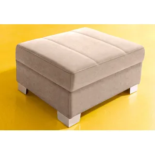 INOSIGN Hocker »Turah mit moderner Steppung«, passend zur Serie, B/T/H: 85/61/40 cm, auch in Leder, beige