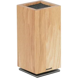 Magnet-Messerblock HANSEATIC "hanseatic PREMIUM, Messerblock aus Holz", braun, B:11,5cm H:24,8cm, Messerblöcke, Magnet-Messerblock, elegantes Design, herausnehmbarer Borsteneinsatz, 360-Grad-drehbar