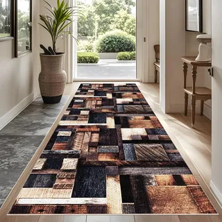 Rutschfeste Maschinenwaschbare Fußmatte 120 x 200 cm flurteppich läufer lang Flurteppich Wohnzimmer Teppich Küchenteppich Läufer für Eingang Küche Schlafzimmer Wohnzimmer, Schmutzfangmatte Innen